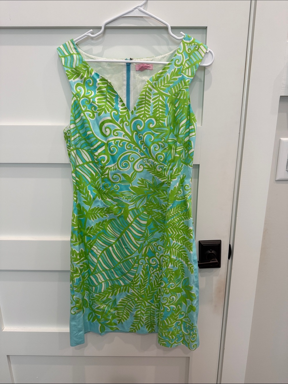 Lilly Pulitzer Green & Aqua Tropical Leaf Dress